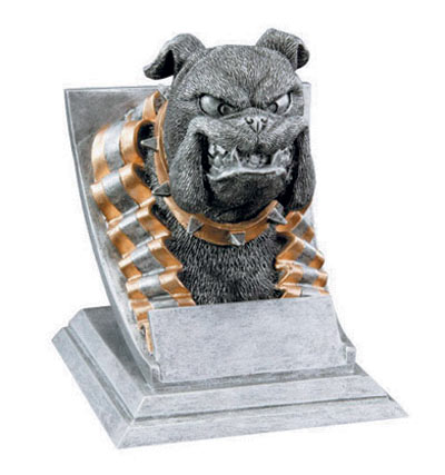 Resin Bulldog Mascot Trophies